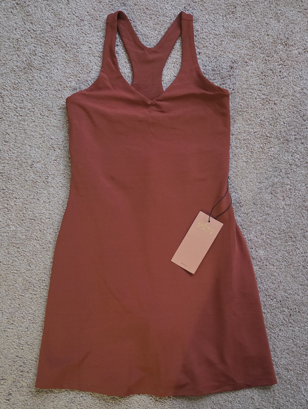 *NWT* girlfriend collective Rust Racerback Athletic Mini Dress